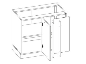 Base corner cabinet SIlver Plus D13 U