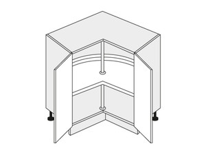 Base corner cabinet Optimum D12/90