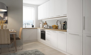 Kitchen cabinet Quantum White mat 2D14K/40+cargo
