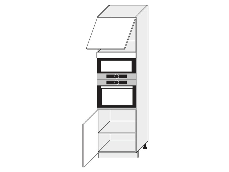 Шкаф для духовки и микроволновой печи Quantum White mat D14/RU/60/207
