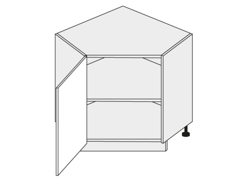 Base corner cabinet Quantum White mat D12R/90