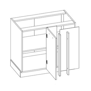 Base corner cabinet Silver Sonoma D13 U
