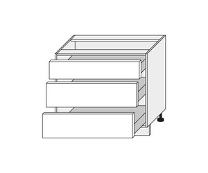 Base cabinet Silver Sonoma D3M/90