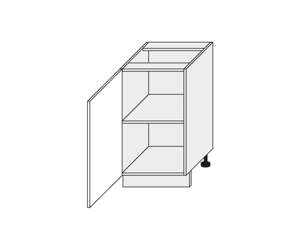 Base cabinet Silver Sonoma D1D/45