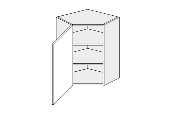 Wall corner cabinet Silver Sonoma W10/60
