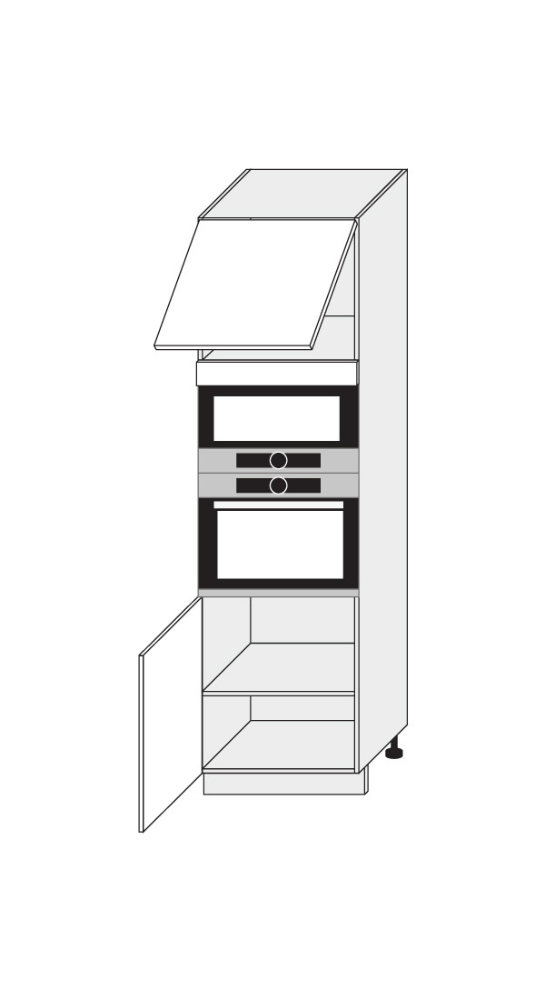 Шкаф для духовки и микроволновой печи Silver Sonoma D14/RU/60/207