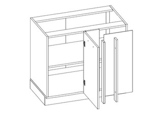 Base corner cabinet Emporium white D13 U