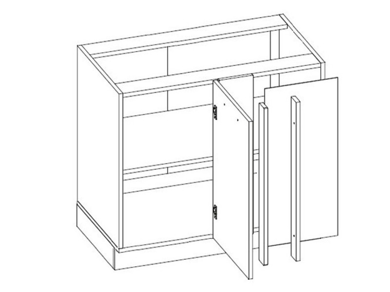 Base corner cabinet Emporium white D13 U