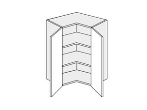 Augšējais stūra skapītis Emporium white W12/60