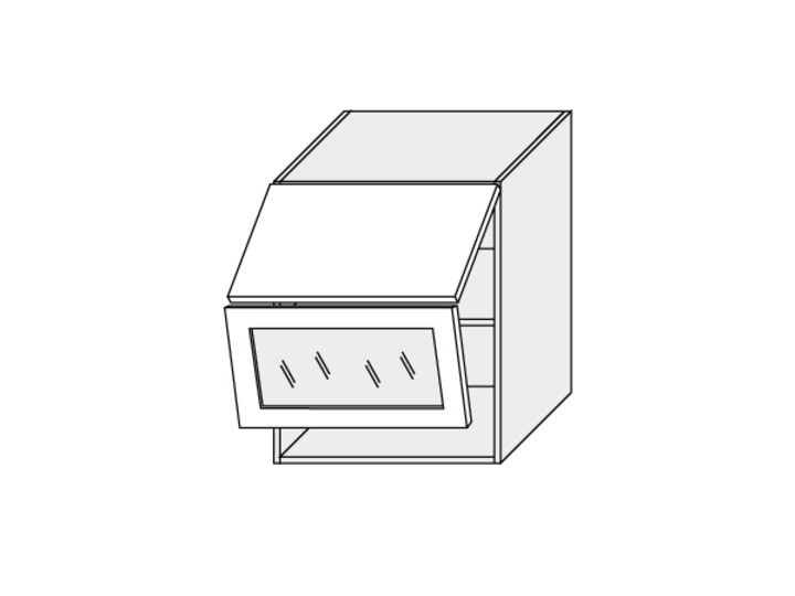 Wall showcase cabinet Emporium white W8BS/60 AVENTOS WKF