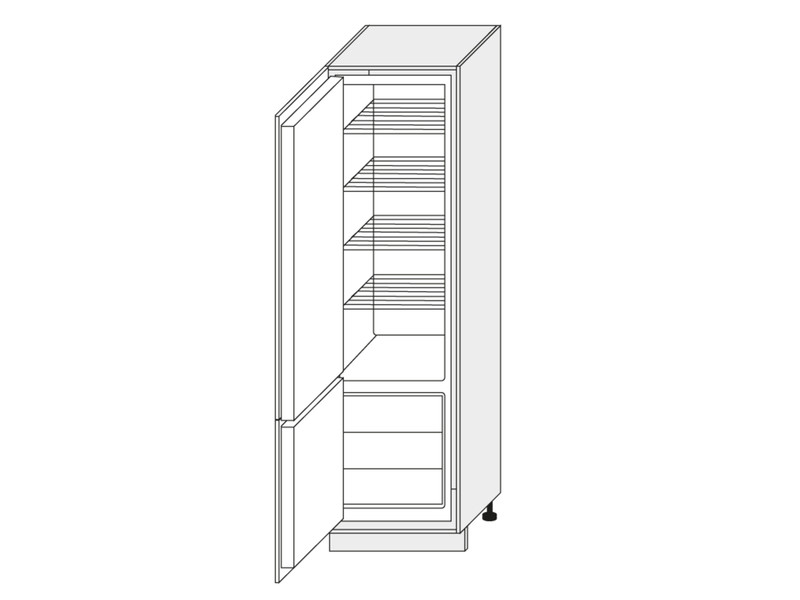 Skapis iebūvējamajam ledusskapim Emporium Grey Stone D14/DL/60/207