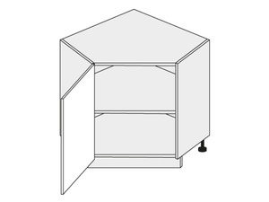 Base corner cabinet Emporium Grey Stone D12R/90