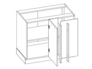 Base corner cabinet Emporium Grey Stone D13 U