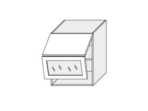 Wall showcase cabinet Emporium Grey Stone W8BS/60 AVENTOS WKF