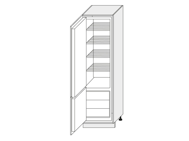 Шкаф для холодильника Emporium Grey Stone Light D14/DL/60/207