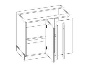 Base corner cabinet Emporium Grey Stone Light D13 U