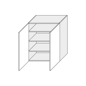 Augšējais skapītis Platinium White W4/80