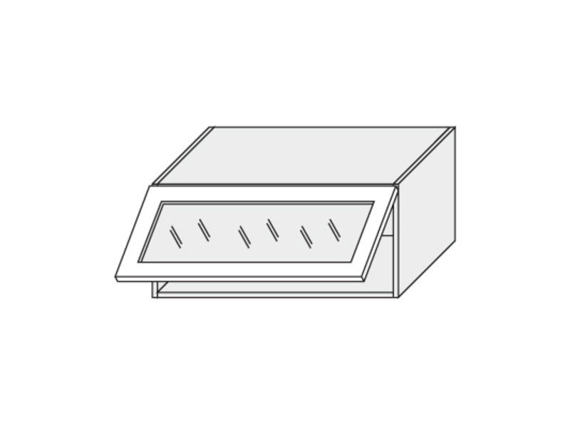 Augšējais vitrīnas skapītis Emporium Grey Stone Light W4BS/90 WKF