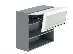 Верхний витринный шкафчик Emporium Grey Stone Light W8BS/60 AVENTOS WKF