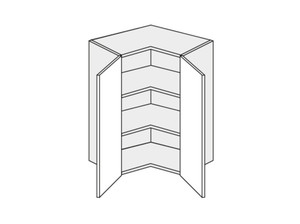Augšējais stūra skapītis Quantum W12/60