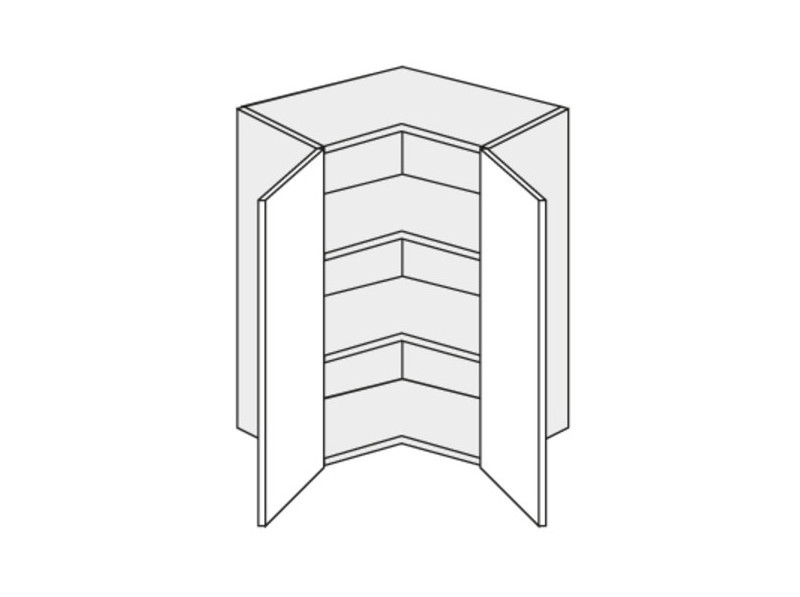 Augšējais stūra skapītis Quantum W12/60