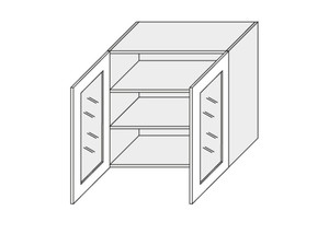 Augšējais vitrīnas skapītis Emporium white W3S/80