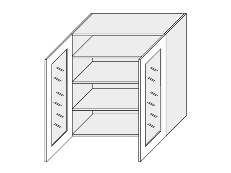Augšējais vitrīnas skapītis Emporium white W4S/90