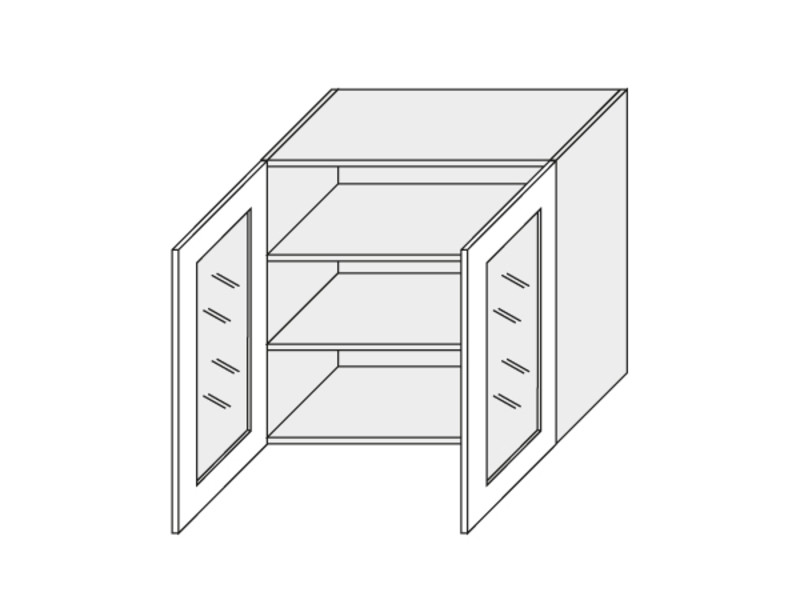Augšējais vitrīnas skapītis Emporium Grey Stone W3S/80