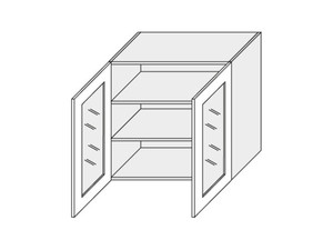 Augšējais vitrīnas skapītis Emporium Grey Stone Light W3S/80