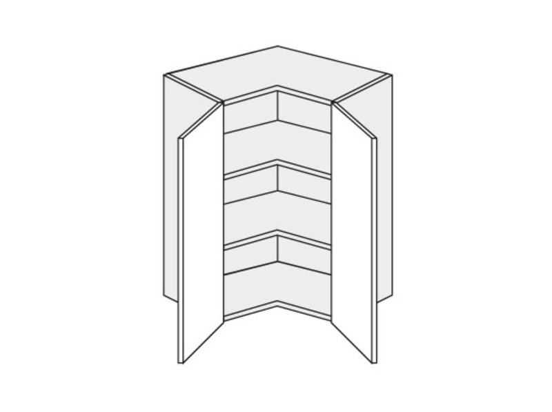 Wall corner cabinet Treviso W12/60 L