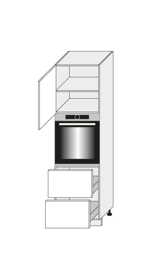 Virtuves skapītis Florence D14/RU/2M 356 L