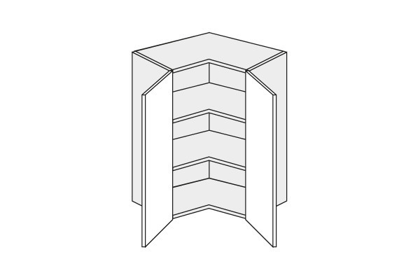 Wall corner cabinet Tivoli W12/60