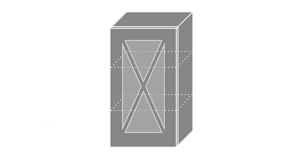 Wall showcase cabinet Tivoli W2S/60