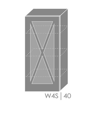 Wall showcase cabinet Tivoli W4S/40