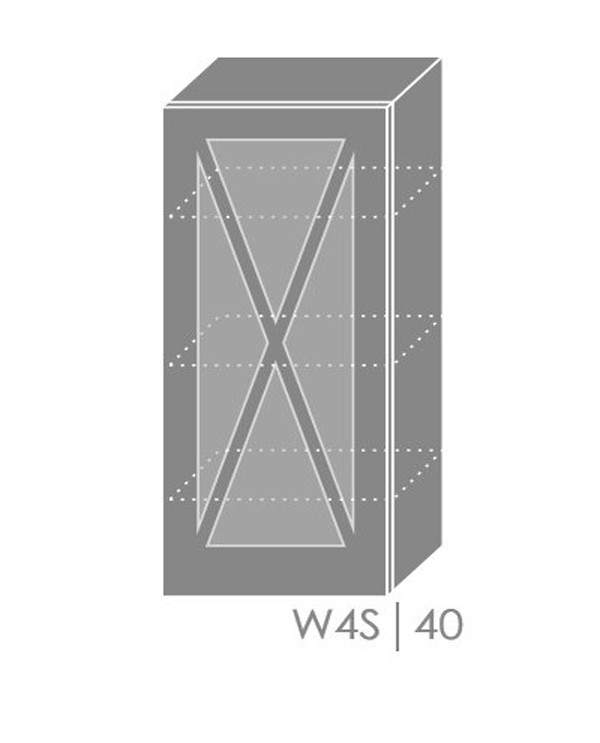 Wall showcase cabinet Tivoli W4S/40