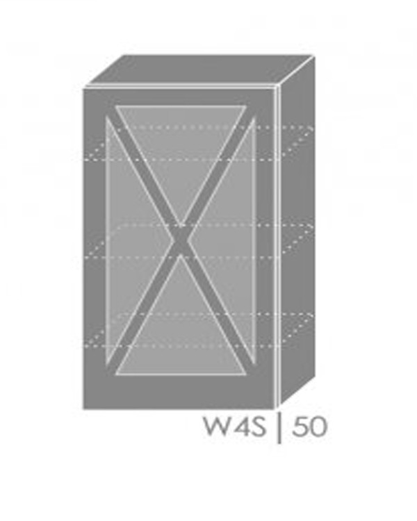 Wall showcase cabinet Tivoli W4S/50