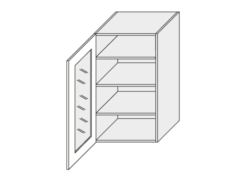 Wall showcase cabinet Florence W4S/50 L