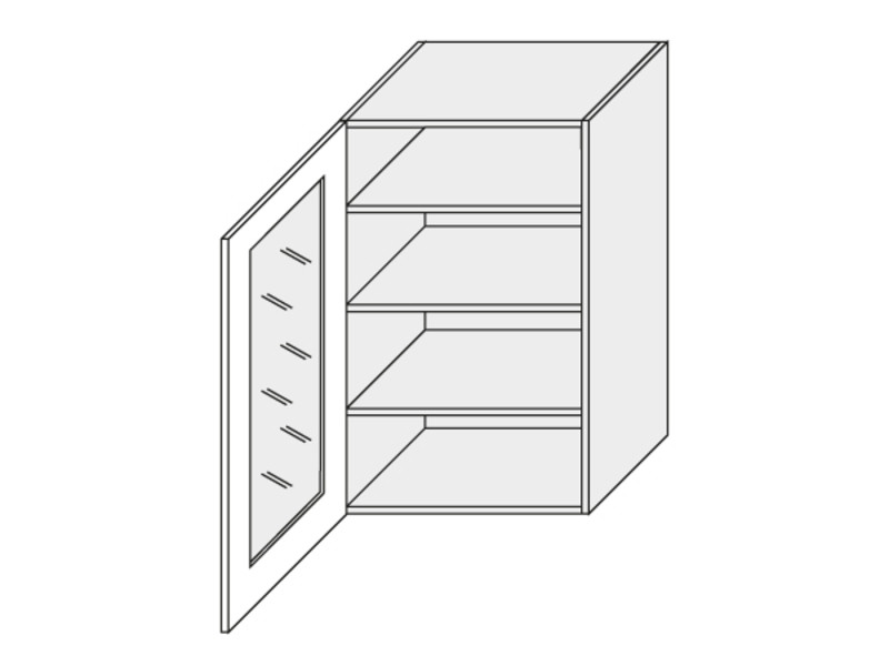 Wall showcase cabinet Florence W4S/60 L