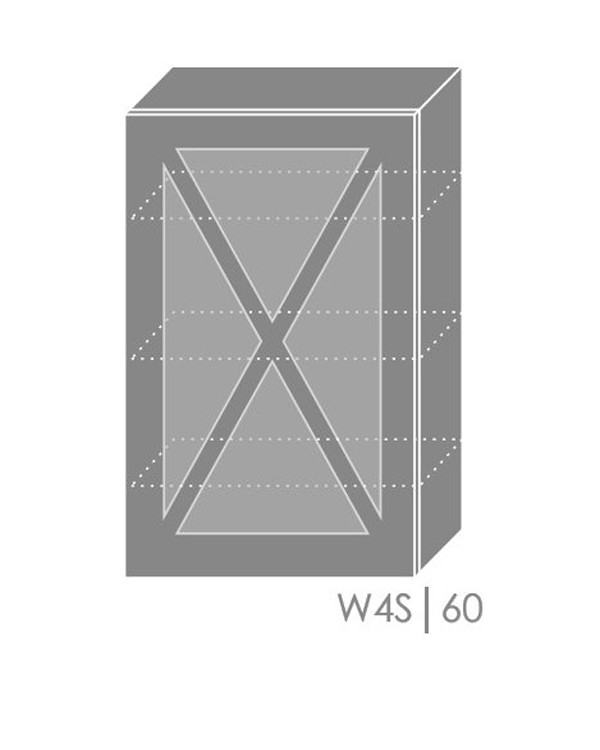 Wall showcase cabinet Tivoli W4S/60