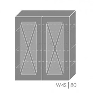 Верхний витринный шкафчик Tivoli W4S/80