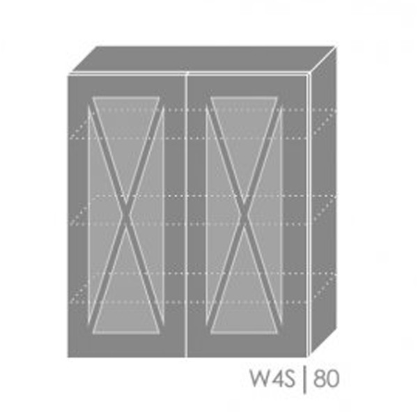 Wall showcase cabinet Tivoli W4S/80