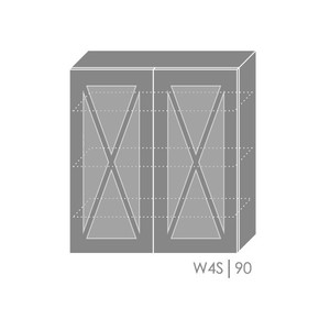 Wall showcase cabinet Tivoli W4S/90