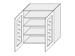 Wall showcase cabinet Tivoli W4S/90