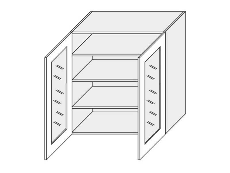 Wall showcase cabinet Tivoli W4S/90