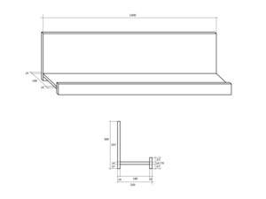 Wall mounted shelf ID-16040