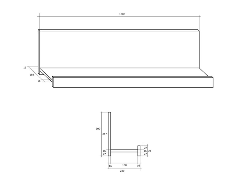 Wall mounted shelf ID-16040