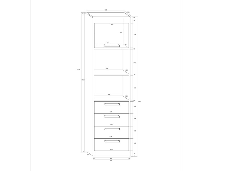 Shelf with doors ID-16050