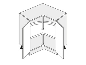 Base corner cabinet Tivoli D12/90