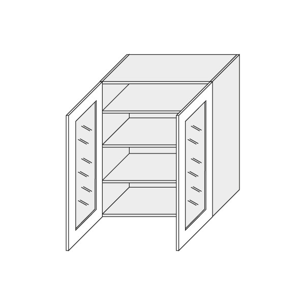 Wall showcase cabinet Brerra W4S/80