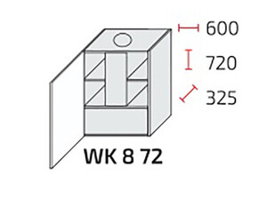 Augšējais skapītis tvaika nosūcējam Brerra WK8/72